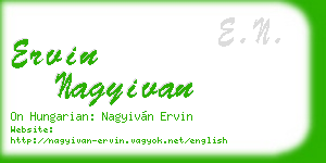 ervin nagyivan business card